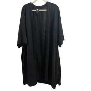 Kaliyana Linen Blend Kimono Duster Jacket M/L Open Front Retail $268